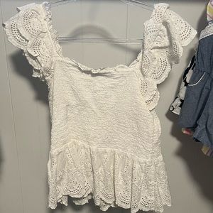 JENNIFER & GRACE EYELIT BLOUSE